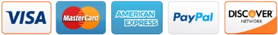 Accepted payment methods — Visa, Mastercard, American Express, PayPal