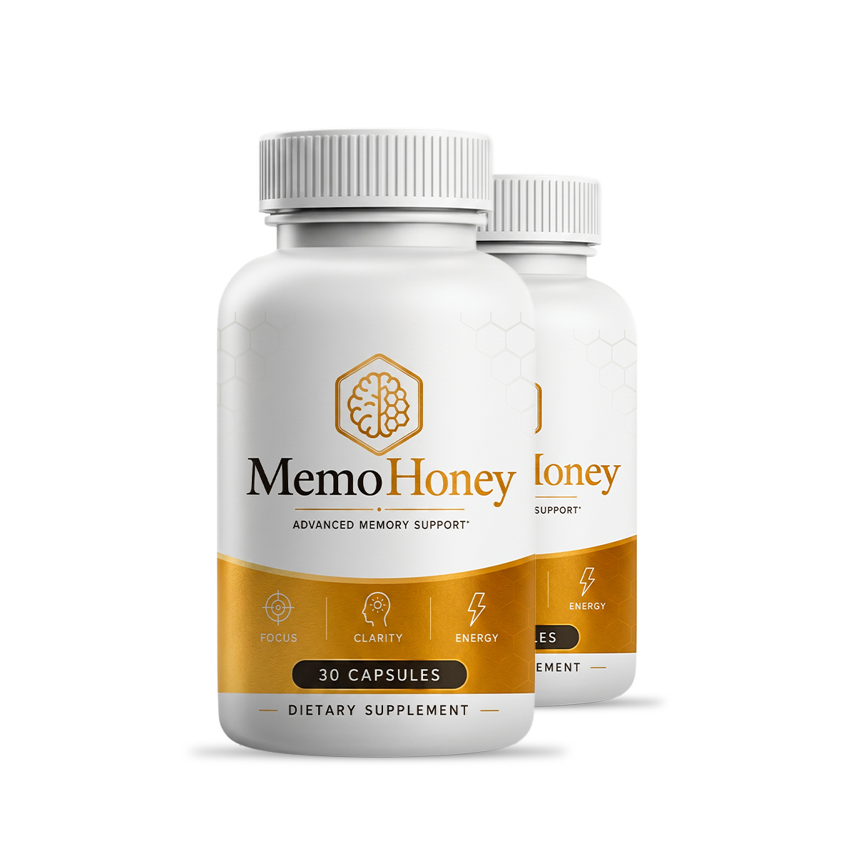 MemoHoney 2-Bottle Supply — Advanced Memory Support Supplement