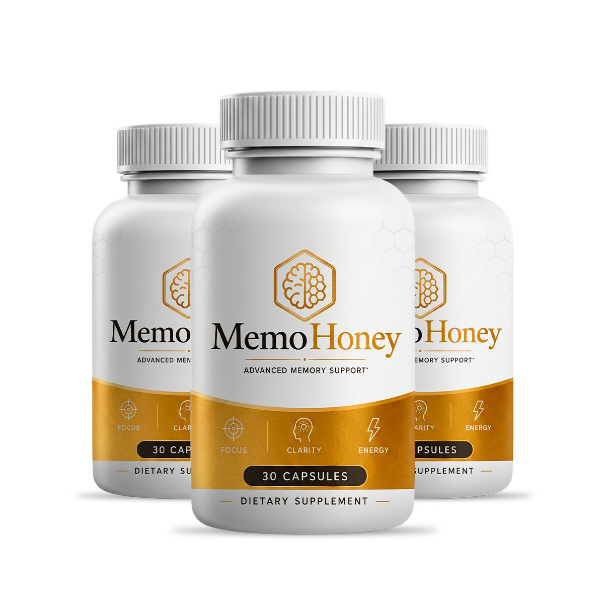 MemoHoney Advanced Memory Support — 3 Bottle Supply